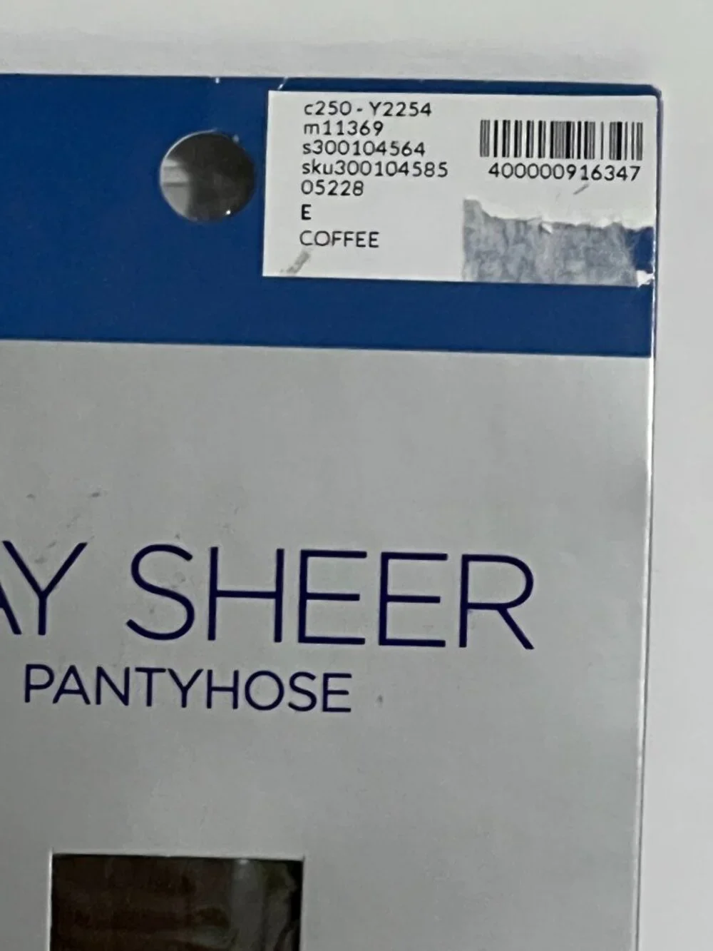 Catherines Pantyhose Day Sheer Hosiery Ribbed Panty Coffee Brown Plus Size E